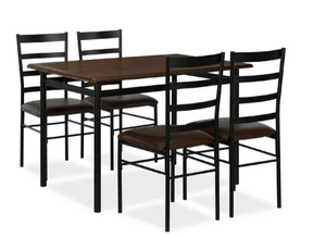 lot 417 image: 5PCS Mainstays Wood & Metal Dining Room Set