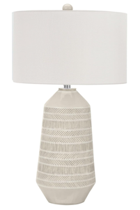 lot 577 image: Monarch Specialties I 9613 LightingTable Lamp, IvoryCream Shade, Cream Ceramic, Contemporary