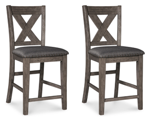lot 578 image: 2PCS Caitbrook X Back Counter Height Bar Stool