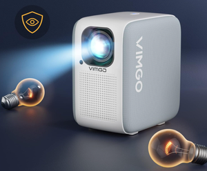 lot 49 image: Projector with WiFi and Bluetooth, VIMGO Native 1080P Portable Projector 4K Supported 120 Display for Home Outdoor