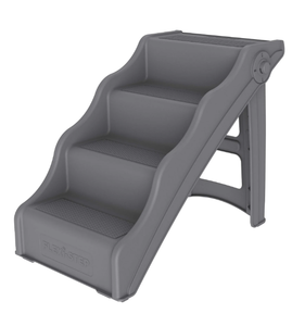 lot 288 image: Tail Waggers Dog Stairs Flexi-Step, Foldable Dog Steps with 4-Step Design and Non-Slip Treads, Medium