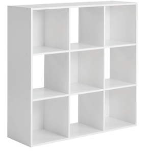 lot 418 image: Mainstays 11 9-Cube Storage Organizer, White