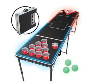 lot 539 image: LED Pong Table, Portable Party Game Set, 27-Inch Height, by MinnARK
