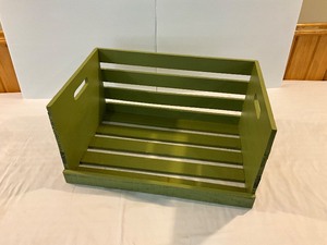 Green Painted Crate
