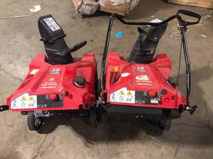 Lot of Troy Bilt Snow Blowers For Parts  Various Models and Conditions  Customer Returns See Pictures