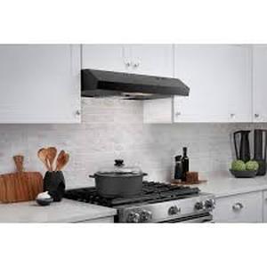 Lot of Vissani Arno 30 in. 240 CFM Convertible Under Cabinet Range Hood in Black with Lighting and Charcoal Filter Customer Returns See Pictures