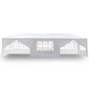 10 ft. x 30 ft. White Party Wedding Tent Canopy 6 Sidewall and 2 Doors by Karl home Customer Returns See Pictures