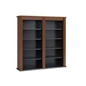 Prepac Cherry Media Storage  Customer Returns See Pictures
