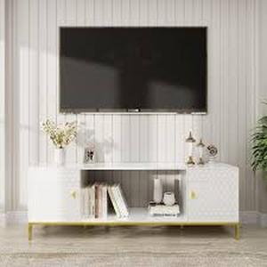 Boyel Living White TV Stand Fits TVs up to 60 to 80 in. Customer Returns See Pictures