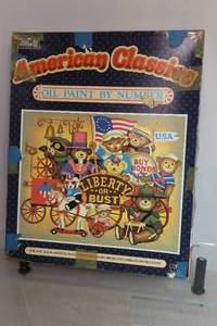 NOS Vintage American Classics Liberty or Bust Oil Paint By Number Kit By Craft House