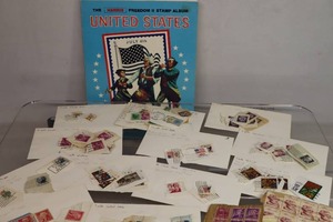 Vintage Stamp Collection Back to the 50s, The Harris Freedom 11 Stamp Collection United States Book