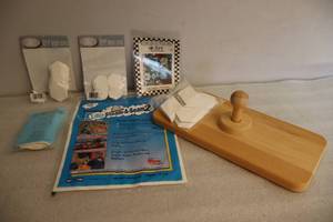 Quilting Sewing Accessories...EPP Eye Spy Quilt Shapes Iron-Ons, Lite Steam-A-Seam2, Grubers Quilt Shop Wood Handheld Quilter Block Etc