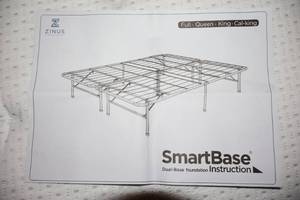 Zinus NEW in Box Two-Part Adjustable Collapsible Metal Bed Mattress Frame