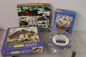 (4) Jigsaw Puzzles1000-Piece and 500-Piece
