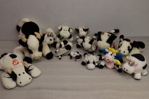 Vintage Plush Toy Cow StuffiesKraft Singles Dairy Fairy Cow, TY, Commonwealth, 1989 Fiesta Collection Etc