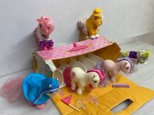 My Little Pony w6 Ponies & Carrying Case Original 1983 By Hasbro