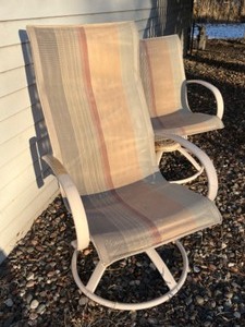 (6) Patio Furniture Swivel Rocker Chairs
