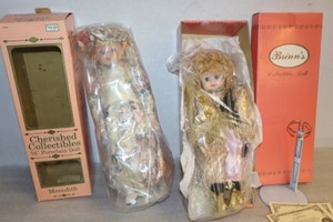 Collectible Porcelain DollsBrinns PinkGold Girl Clown 1991 NCK 897, Cherished Collectibles 16 Meredith 1991