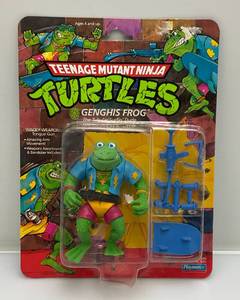 1989 TMNT (GENGHIS FROG) (NEW ON CARD) Card Has Issues On Upper Right Corner)