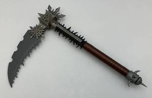Metal & Plastic Medieval Executioners Skull Axe 14 x 19