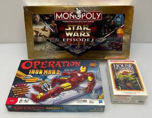 Misc. Board Games Including STAR WARS, Iron Man 2 Operation & More 1 Factory Sealed