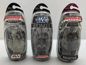 Misc. STAR WARS & BATTLESTAR GALACTICA Titanium Series Die-Cast Miniatures (NIB)