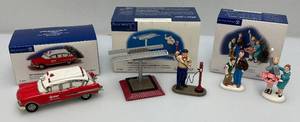 Vintage Misc. Snow Village Items Including 1957 Ambulance & More (NIB)