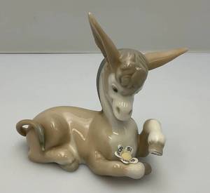 LLADRO Retired Donkey In Love #4524 Porcelain