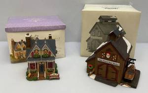 Dept 56 The Heritage Collection (New England Village Series) Pierce Boat Works & Gift Set Verna Maes Boutique Missing Pieces (All In Original Boxes)