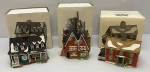 Dept 56 The Heritage Collection (New England Village Series)  Berkshire House, Shingle Creek House & Yankee Jud Bell Casting (All In Original Boxes)