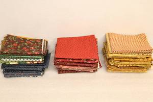 lot 61A image: Bulk Quilting FabricQuality Fats in Various Colors and Patterns