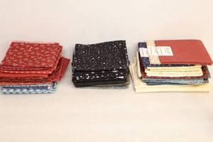 lot 77 image: Bulk Quality Fabric...Fat Squares in Assorted Colors and Patterns