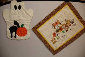 lot 20 image: Quilted Table Wall ArtGhost and Tigger wFriends