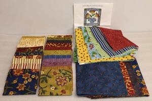 lot 30 image: Bulk Fabric and Pat Sloan Quilt Project KitPats Farm Fresh Flowers Includes Pattern and Coordinating Fabric