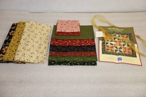 lot 35 image: Quilt Project KitWinter Blooms Lap Quilt By Kathie Holland Includes Pattern and Pat Sloan Old Blossoms Coordinating Fabric