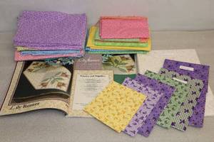 lot 51 image: Bulk Quilting Fabric & Project Kit Lily Runner By Thimbleberries for Calendar Table Toppers wCoordinating Fabric and Pattern Book