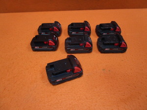 (7) Milwaukee M18 Batteries