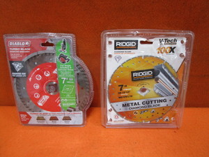 Diablo Masonry Blade & Ridgid Metal Cutting Blade