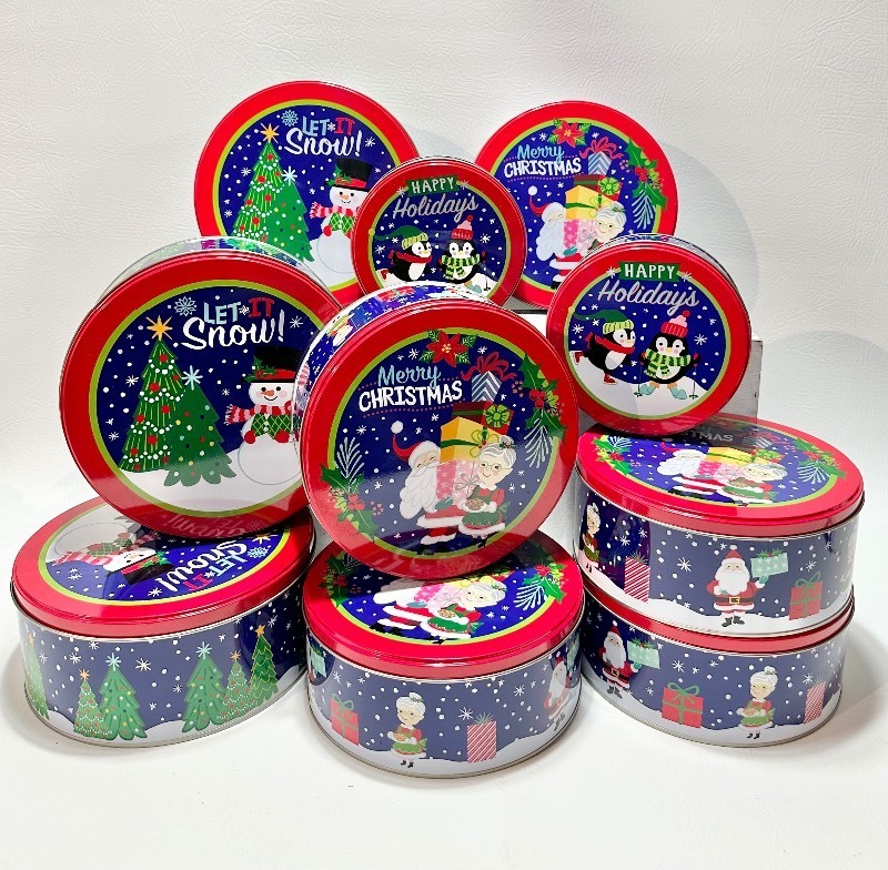 ASSORTED HOLIDAY TINS including 3 Sizes
