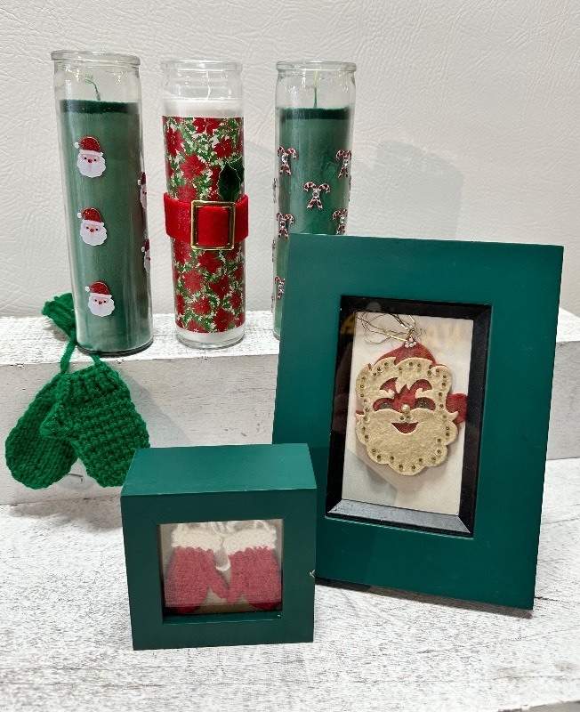 ASSORTED HOLIDAY DECOR including Framed Textile Art