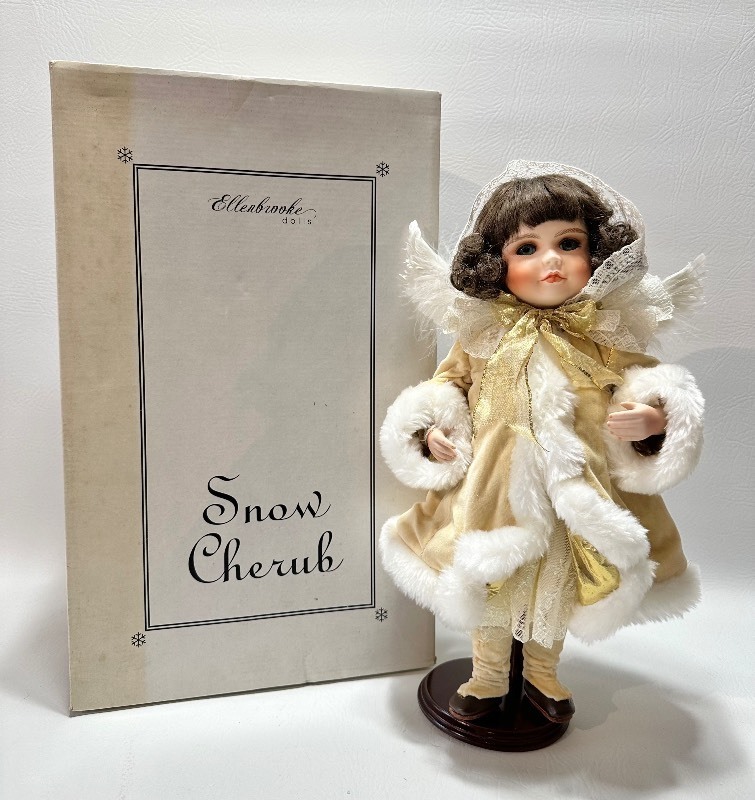 Limited Edition ELLENBROOKE SNOW CHERUB Doll with Original Box, COA - #1