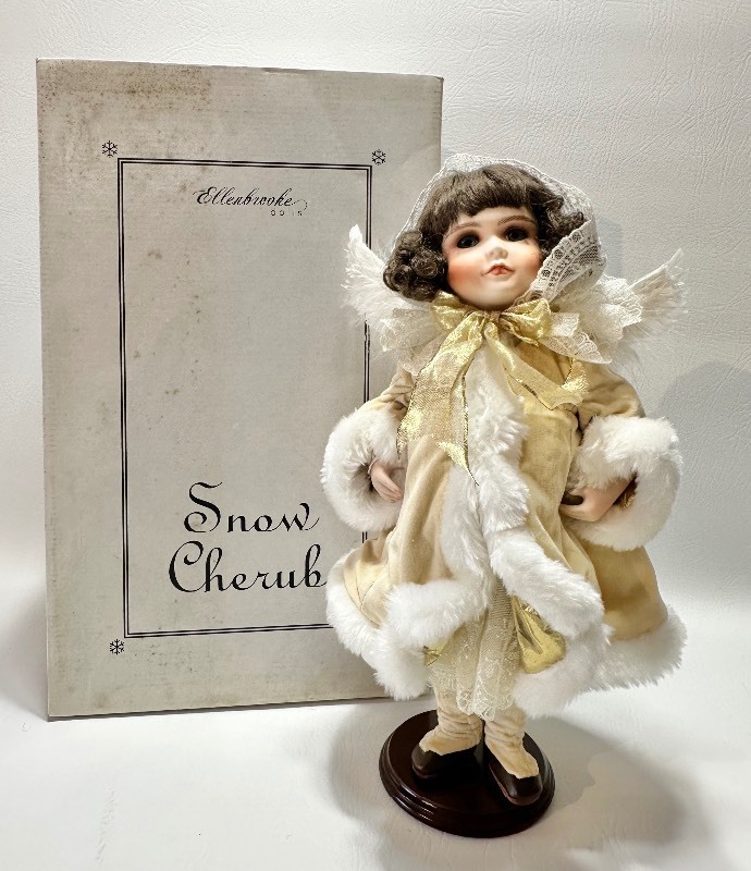 Limited Edition ELLENBROOKE SNOW CHERUB Doll with Original Box, COA - #2