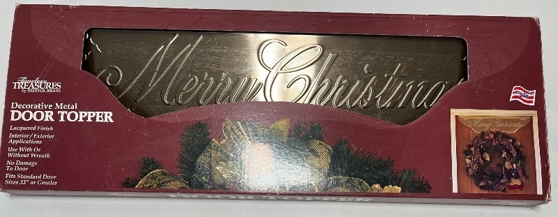 Timeless Treasures BRISTOL BRASS Decorative Metal Door Topper