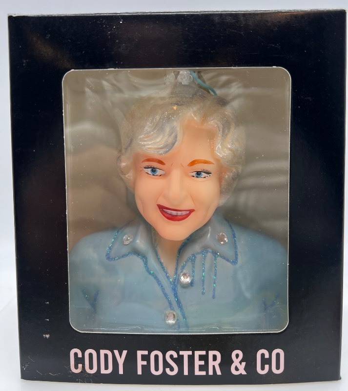Cody Foster & Co BETTY WHITE Glass Ornament