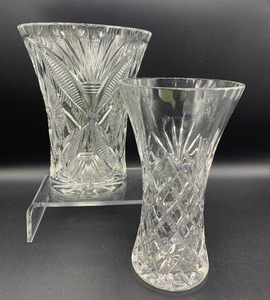 Stunning Cut Crystal Vases - Qty 2