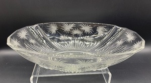 Vintage Art Deco Etched Crystal Bowl