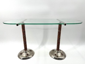 PIER 1 Glass Riser with Beaded Supports