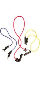 lot 94 image: Lot of 3 Resistance bands (20LB, 10LB and 40LB)