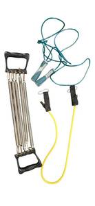 lot 93 image: Exercise Stuff One Gym Quality Jump Rope, 10LB Resistant Band and Spring resistance