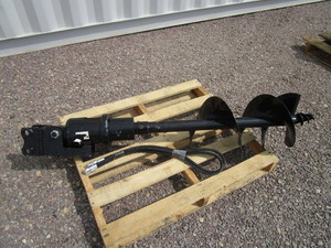 lot 8 image: Mini Excavator Post Hole Auger w12 Auger Bit 1 Pins